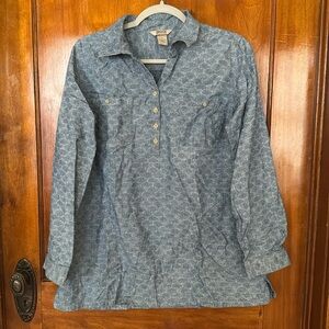 Blue 100% cotton Duluth button up shirt
